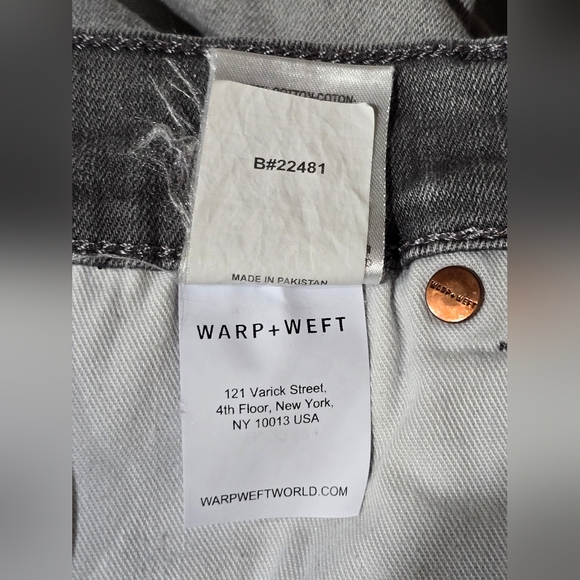 Warpt + Weft Gray HND Tokyo Skinny Jeans Size 34x30 - Picture 10 of 16